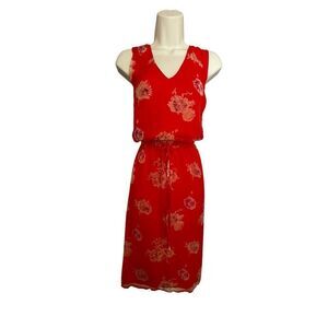 Lucky Brand Red Floral Tank Dress Women’s Size 1X Retails for $98 NWT